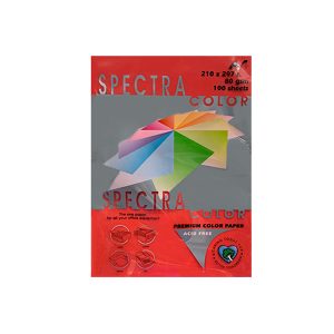 Թուղթ գունավոր Spectra Color IT-100-A4-80գսմ -Կարմիր